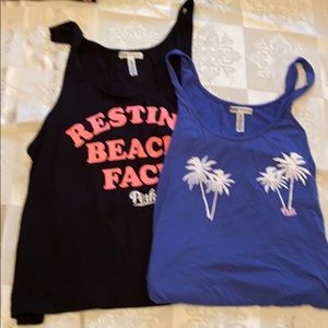 NWOT VS Pink lot of 2 super soft tank tops - oversized